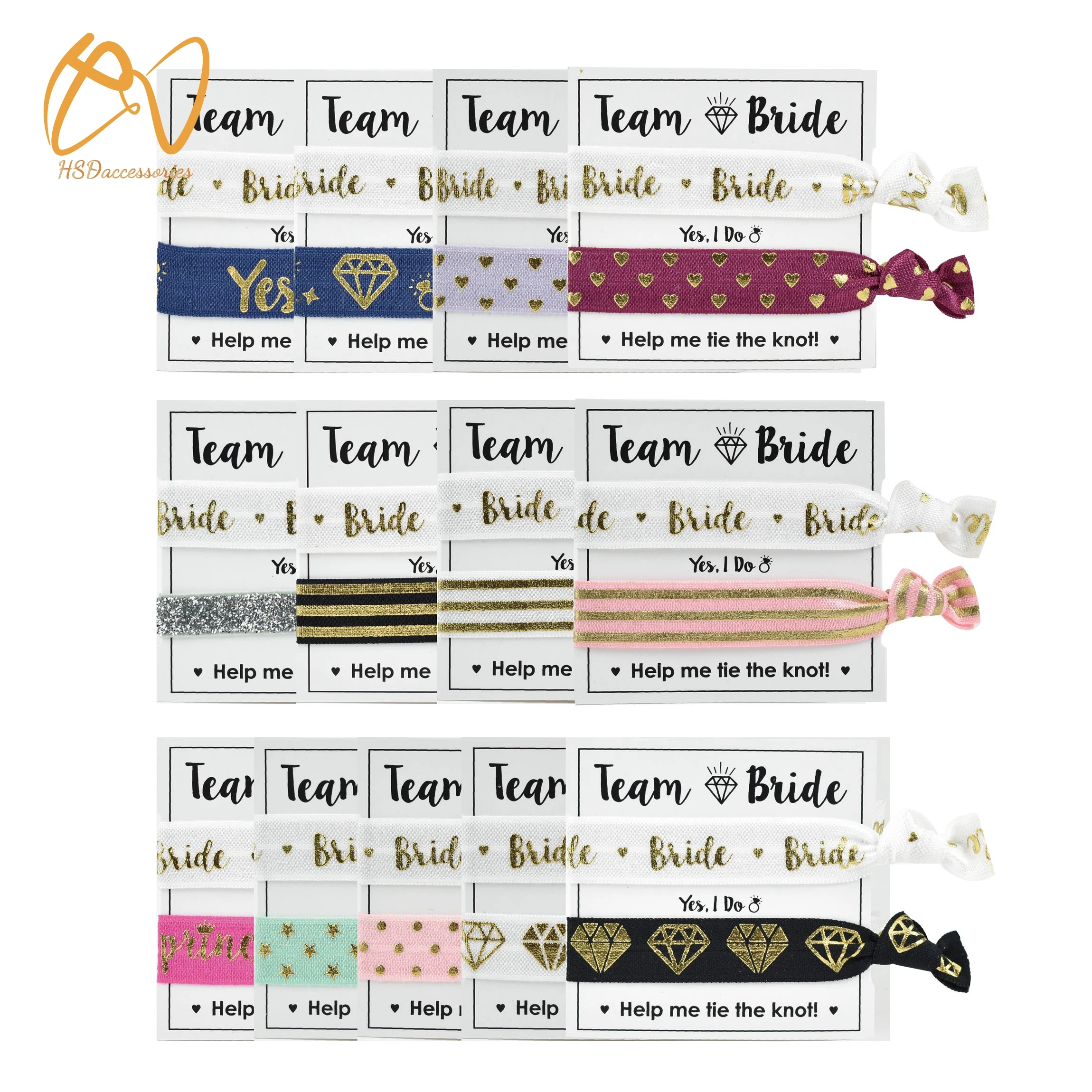 

HSD accessories team bride hair ties bridesmaid hair bands for women Wedding supplies for girls