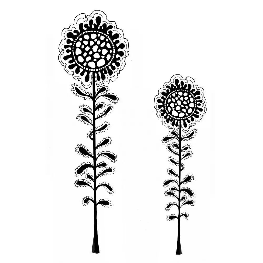 

Flower Clear Stamp for Scrapbooking Transparent Silicone Rubber DIY Photo Album Decor 661