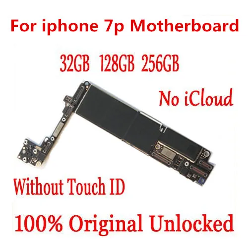 Разблокирована для iphone 7 plus материнской платы с Touch ID/без Touch ID, для iphone 7 P материнская плата с чипами материнскую плату