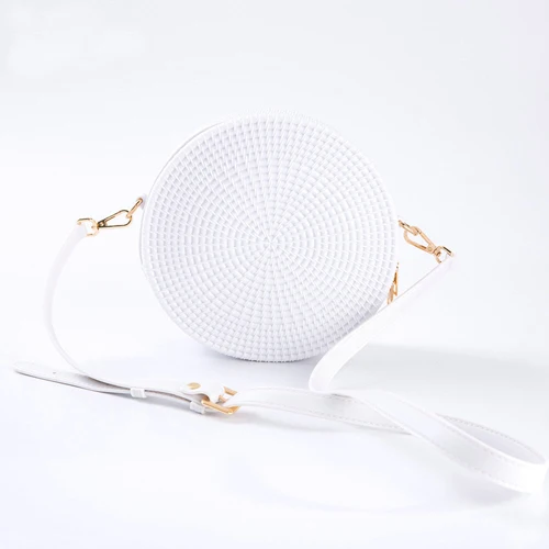 jelly rattan round bag