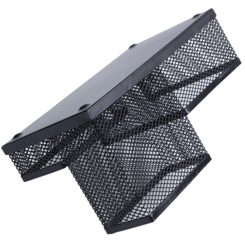  Students Office Desk Mesh Style 3 Compartments Metal Pen Holder Black