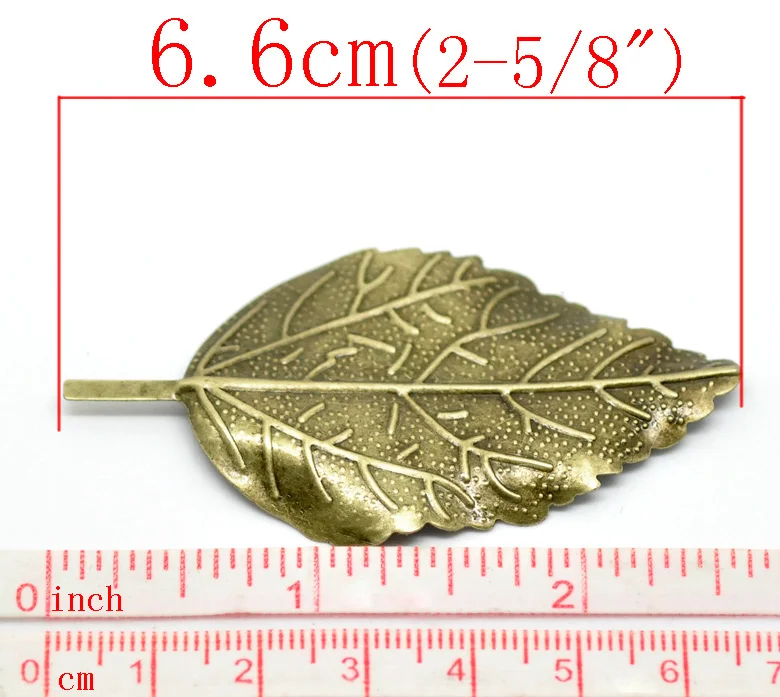 DoreenBeads 30 шт. Φ Leaf с бронзовой филигранью под старину 6 6x3 3 см (2 5/8 дюйма фурнитура