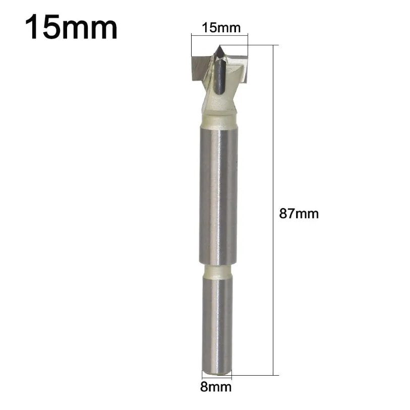 1 шт- ЧПУ твердосплавный деревообрабатывающий фрезерный станок, сверло по дереву, Замочная скважина деревянная дверь Сверло по дереву - Длина режущей кромки: 15mm