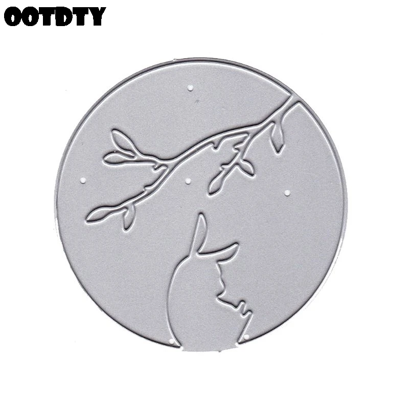 

Moon Watching Rabbit Metal Cutting Dies Stencil DIY Scrapbooking Album Stamp Paper Card Embossing Crafts Decor Cutting Dies 2019 For Card Making