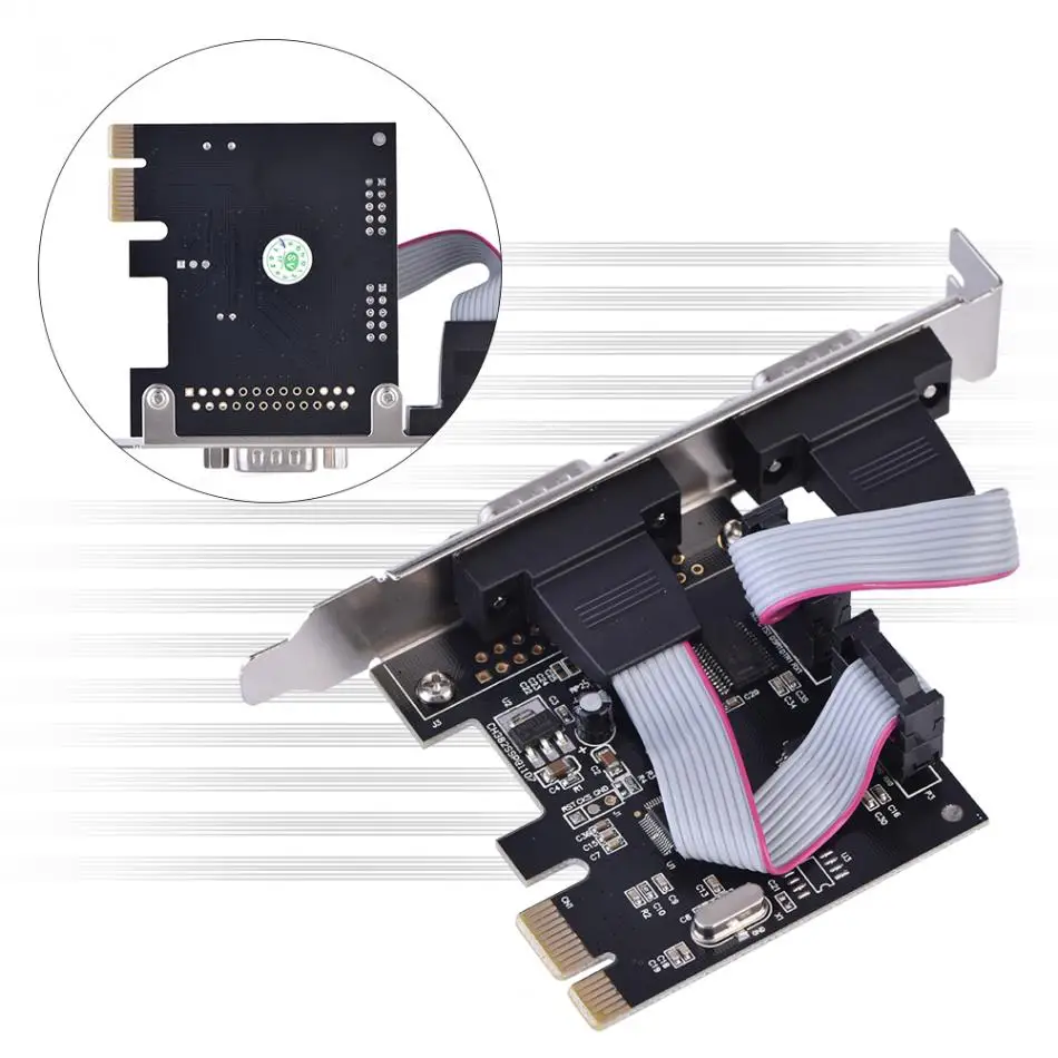 PCI E к 2 DB9 RS232 последовательный порт s + 1 DB25 параллельный LPT адаптер карта для