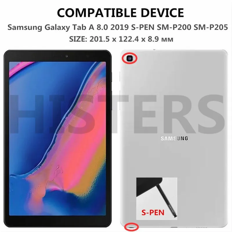 Ультратонкий Мягкий чехол из ТПУ для Samsung Galaxy Tab A8 S Pen 2019 SM P200 чехол|Чехлы планшетов