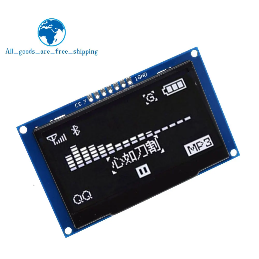 TZT белый 2,4" 2,42 дюймовый ЖК-экран 128x64 oled-дисплей модуль IIC I2C последовательный SPI для C51 SPD0301