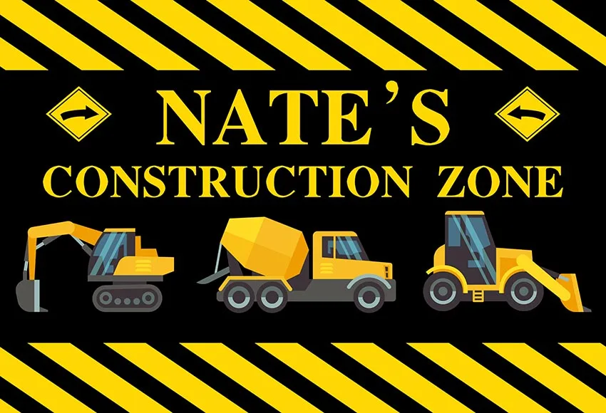 Background For Birthday Photography Construction Party Banner