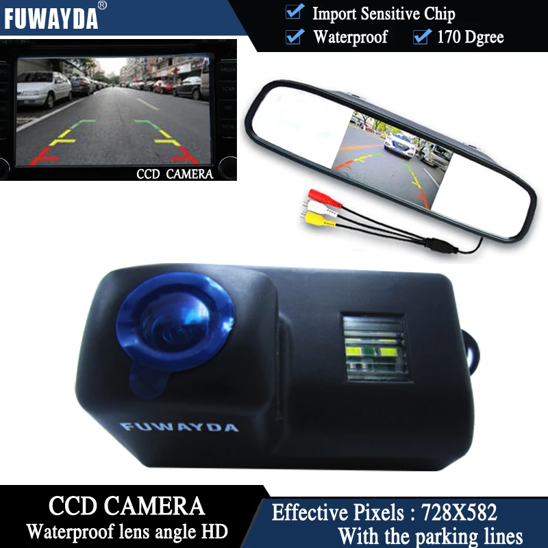 Автомобильная камера заднего вида FUWAYDA CCD для Peugeot 206 207 306 307 308 406 407 5008 PartnerTepee + 4 3