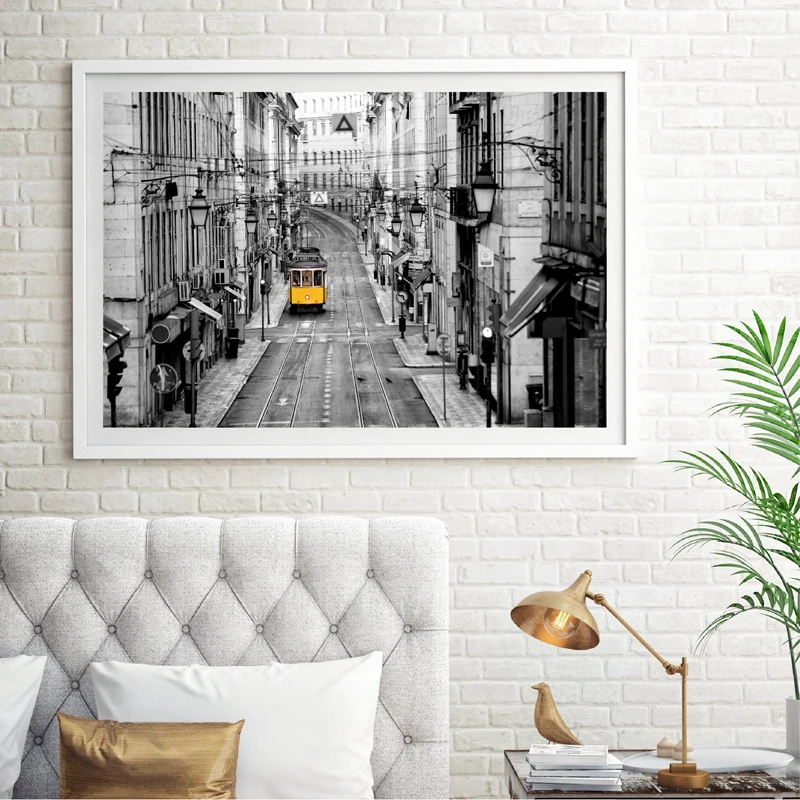 Yellow Tram Poster Home Decor