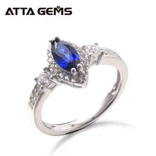 Кольца из серебра с синим сапфиром Для Женщин, обручальное кольцо с сапфиром, кольца из стерлингового серебра особой формы, женские подарки