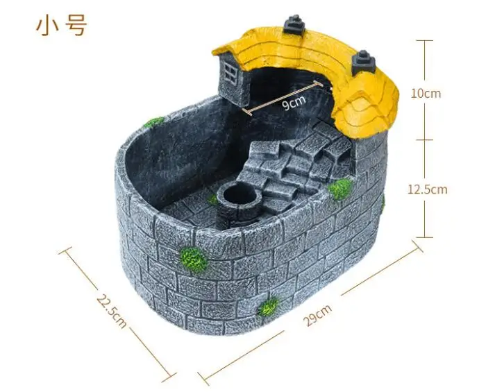 Creative biomimetic Turtle tank Fish bowls mixed aquarium with drainage system+filtrator | Дом и сад