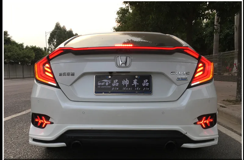 Vland светодиодные задние лампы для Honda Civic светодиодные задние фонари крест задний багажник крышка лампы drl+ сигнала+ Тормозная+ обратный