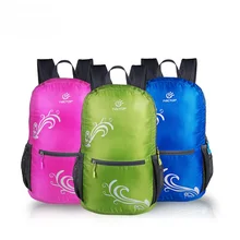 Outdoor Sport 16L Double-shoulder Skin Back Bags Men Women Lightweight Thin Foldable Hiking Climbing Backpacks, Free Shipping!