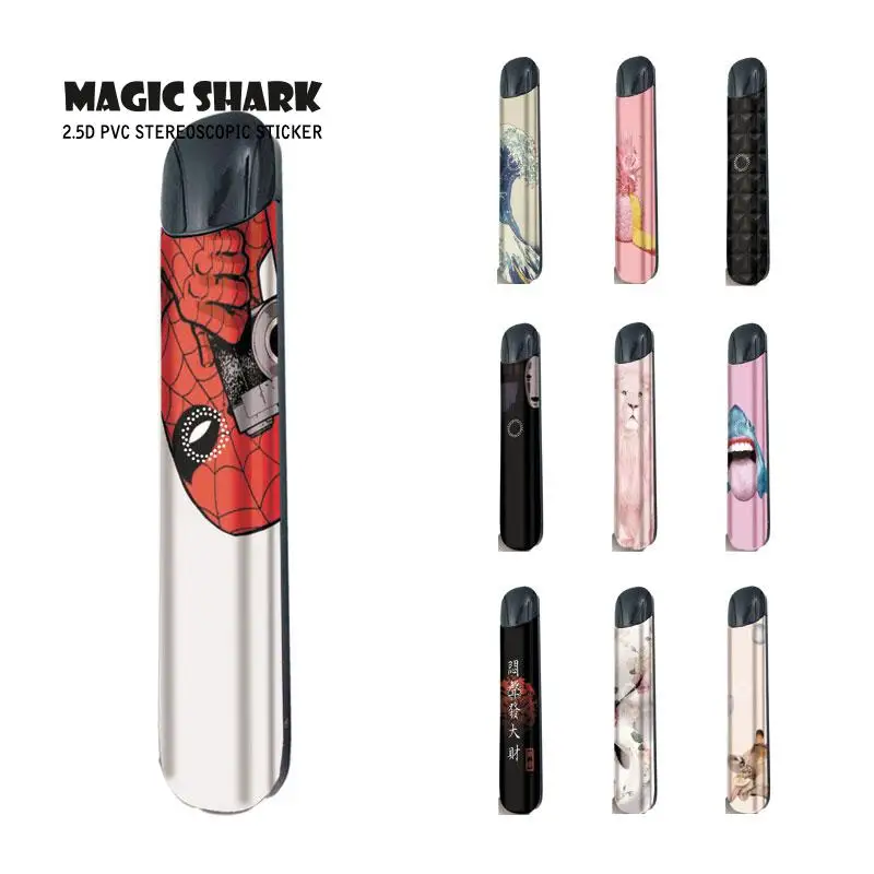 

Magic Shark Lion Pineapple Funny Spider Men Pink Snake Giraffe E Cigarette Wrap Film Sticker for Relx Alpha A 188-198