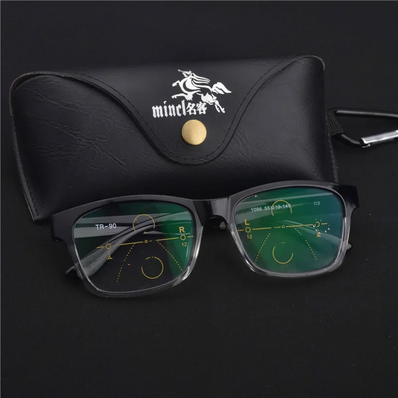 

Women Men Progressive Multifocal Lens Reading Glasses Presbyopia Lens Eyewear See Near Far Intelligence LXL