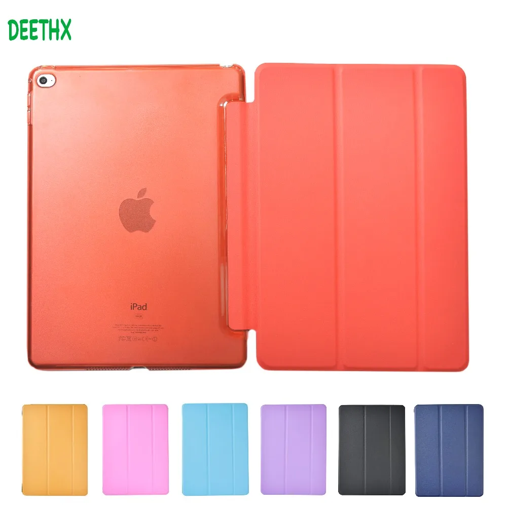 

Hot,Tablet Case for Apple iPad Air 2 A1566 A1567,DEETHX,PU Leather Ultra Slim+Translucent Hard Back Smart Cover case +Soft film