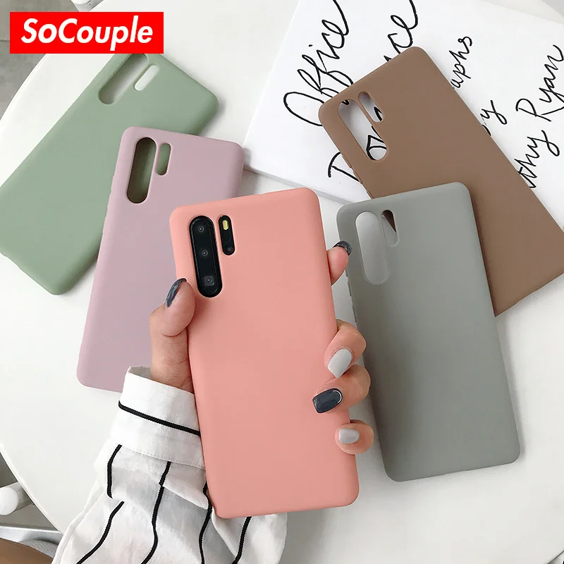 

SoCouple Soft TPU Phone Case For Huawei P30 P20 Pro P10 plus Nova 3 3i 2s 4 Candy Color Case For Huawei Mate 10 20 Pro Cover