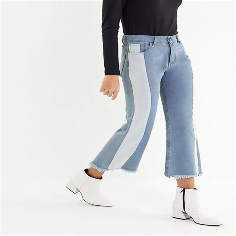 

Women High Waist Tencel Jeans Woman Boyfriend Wide Leg Jeans 2019 Summer Plus Size Jeans Korean Wide Pants