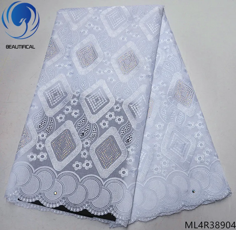 

BEAUTIFICAL swiss lace fabrics 2019 high quality high quality lace dress with stones swiss laces dress for women 5yards ML4R389