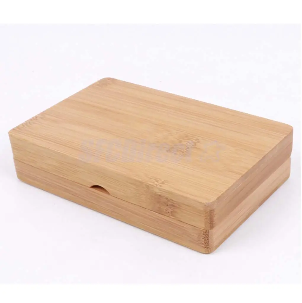 

Bamboo Fishing Tackle Box with 4 Compartments Magnetic Fly Fishing Accessories Storage Case Holder