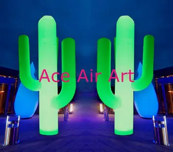 

Outdoor artificial led light inflatable cactus for event decoration