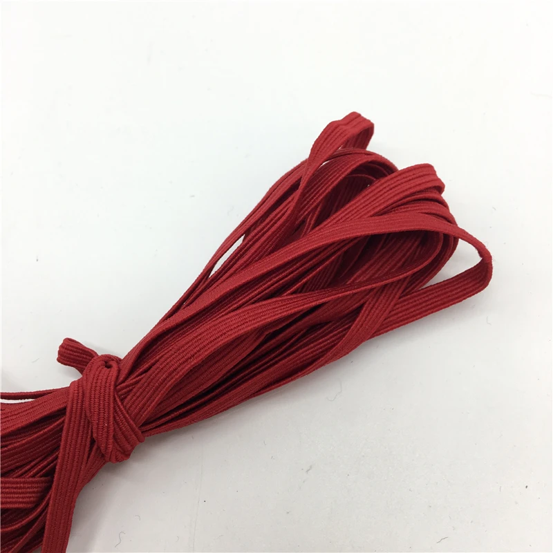 

5Yards/lot 1/4" 6mm Red High-Elastic High-Quality Elastic Band Rubber Band Elastic Line DIY Sewing Accessories Lace Trim