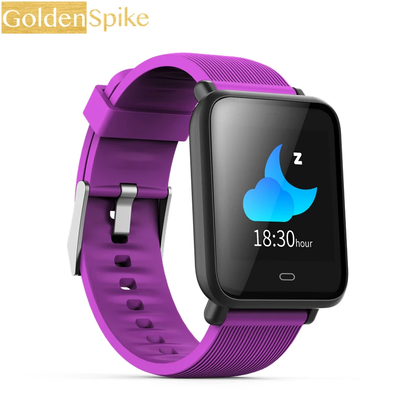 

GOLDENSPIKE Q9 Smart Watch Blood Pressure Heart Rate Monitor IP67 Waterproof Sport Fitness Trakcer Watch Men Women Smartwatch