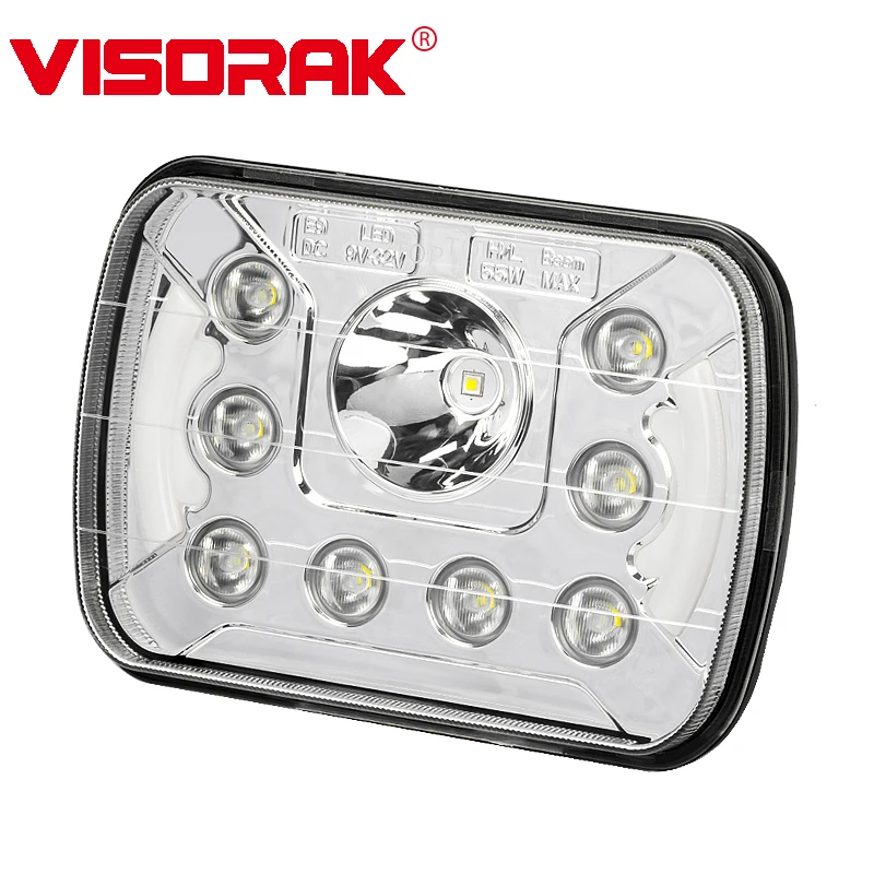 

VISORAK 7 Inch 55W LED Work Light with High Low Beam For Car Truck Off-road 4WD 4x4 Harvester LED Head Light
