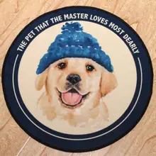 3D, с принтом "Собака", круглый ковры, коврики для детской комнаты, коврик для животных Коврик для ванны всасывания нескользящий коврик 60*60 80*80 100*100 см компьютерный коврик