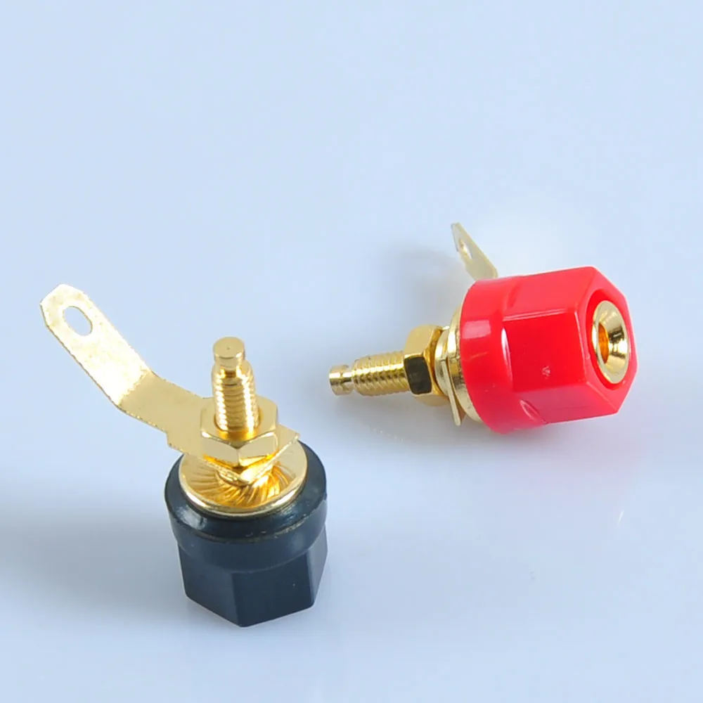 

6pcs Binding Post Speaker Cable Audio Amplifier Terminal Plug 4mm Banana Jack