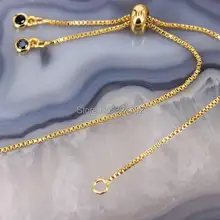 20 шт Золотая цепочка для изготовления браслета, регулируемая цепочка-браслет, плетеный браслет для DIY женщин браслет, коробка цепь ювелирных изделий Supp