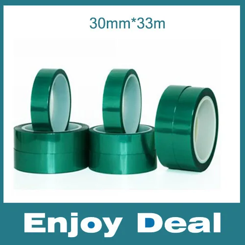30mm*33 meters*0.08mm High Temperature Tape Resistant PET Green Tape
