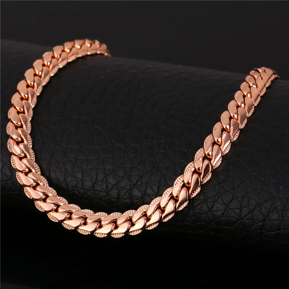 Мужское ожерелье с цепочкой панк черное золотое кубинское мужское N739G|necklace