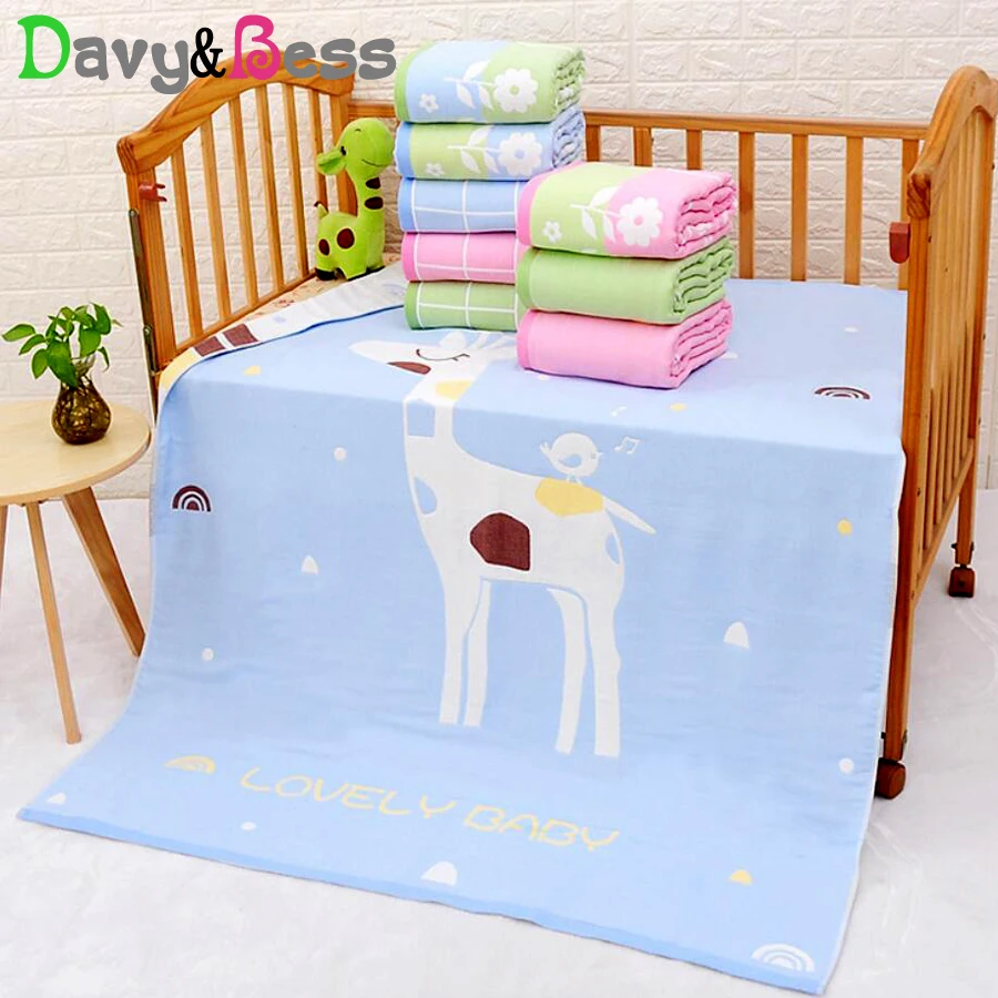 

6 Layers Muslin Baby Blanket Newborn Cotton Muslin Swaddle Wrap Children's Blanket Baby Swaddle Square Winter Quilt Bath