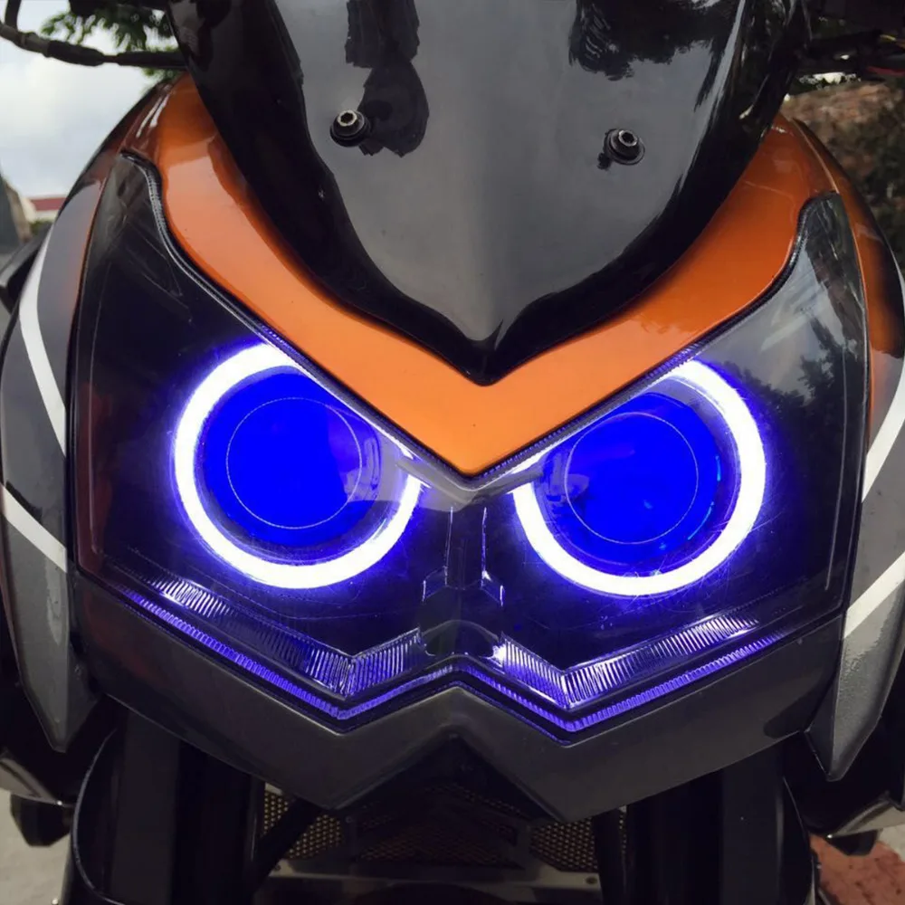 Тыс. тонн для Kawasaki ниндзя-z1000 2010- 2013 мотоциклов Frontlamp лампы HID комплект 2011 2012 ангел ореолы глаза проектор зеленый Зеленый