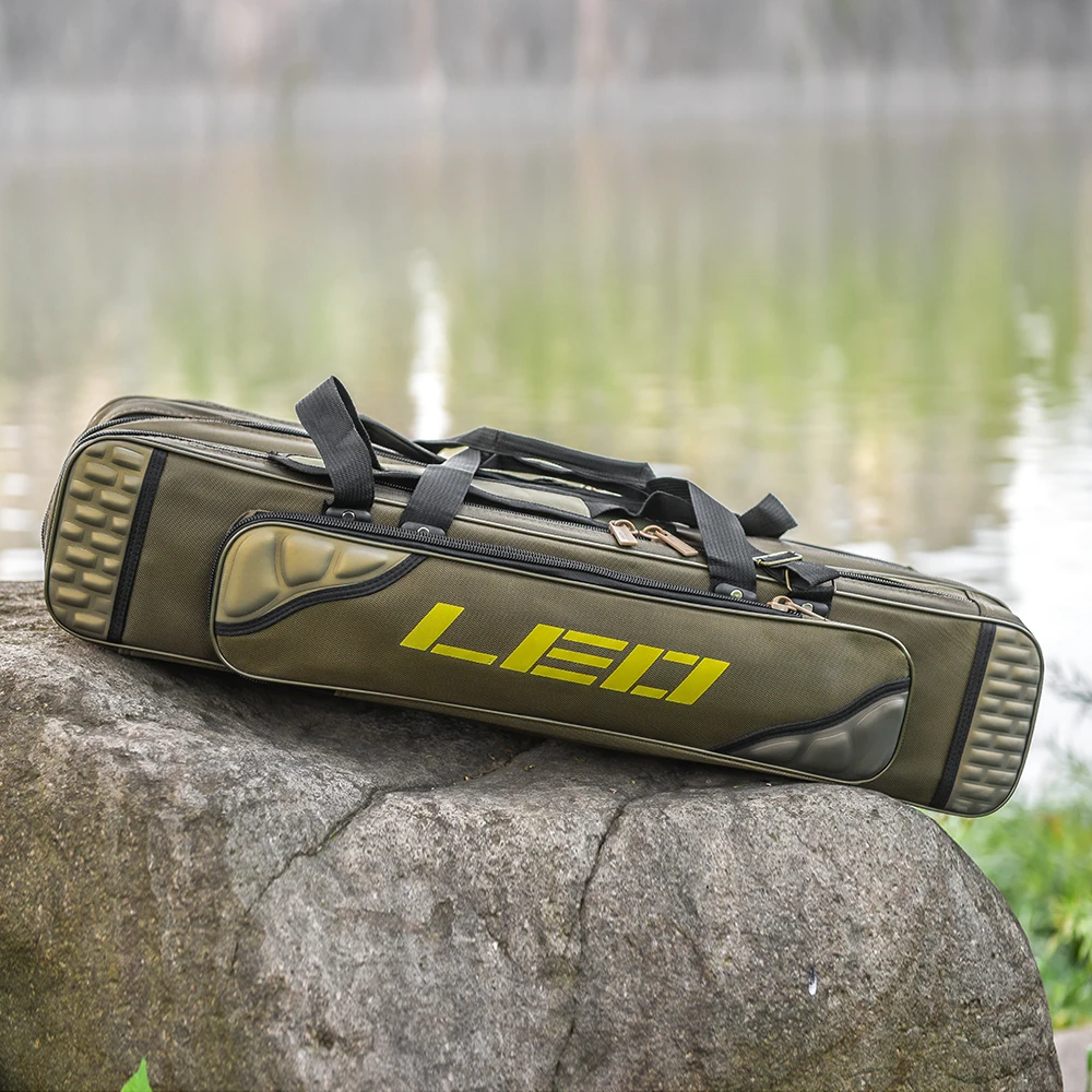 

lixada Fishing Bag backpack Bag Case 3 Layer fishing rods Pole Tools Bag 80cm/90cm Fishing accessories everything for fishing