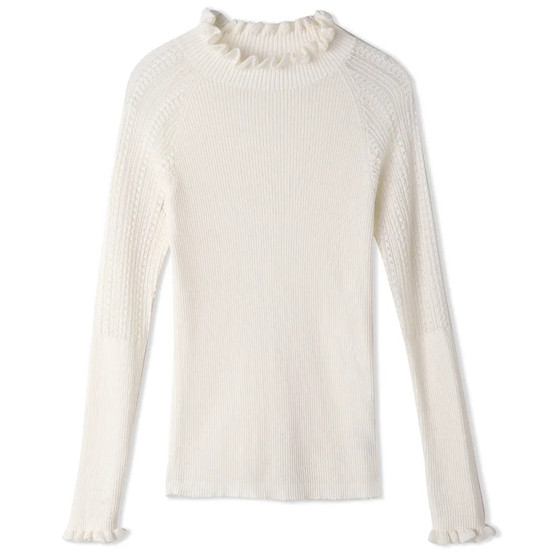 2018 Autumn And Winter New Arrival turtleneck sweater upper wool blend sweater stringy selvedge women's fashion sweater 18095