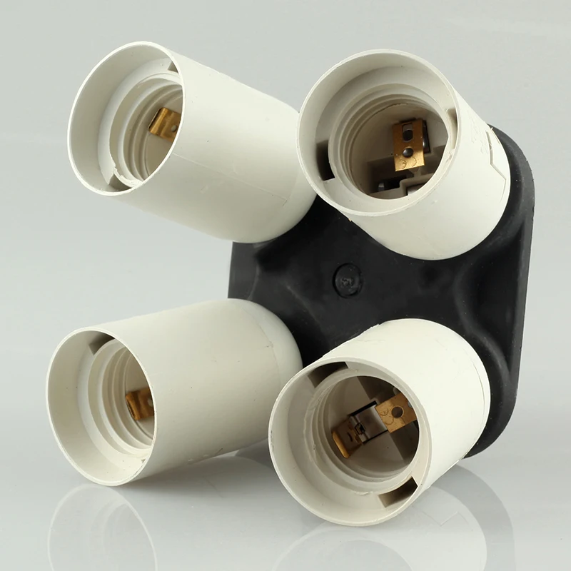 4 in 1 E27 Sockets Splitter Light Lamp Bulb Adapter Holder for Lighting