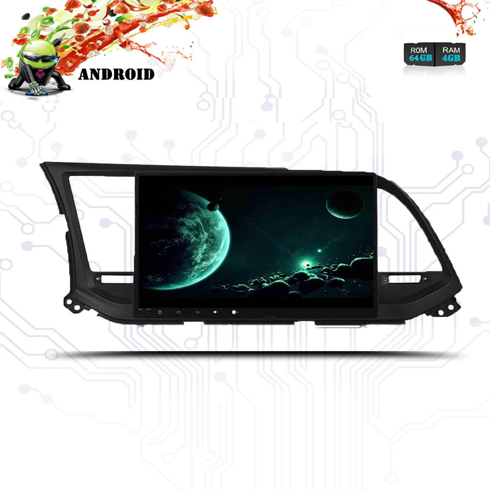 buy 8core Android 9.0 2din 64GB Car dvd video player For Hyundai Elantra 2016 2018 gps navigation media monitor multimedia stereo 4G