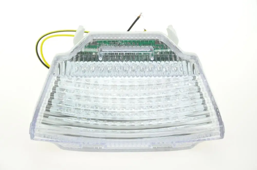 Светодиодные задние фонари тормоза задний фонарь со встроенными поворотными сигнала индикаторная лампа для Kawasaki 11-15 ZX10R - Цвет: Прозрачный