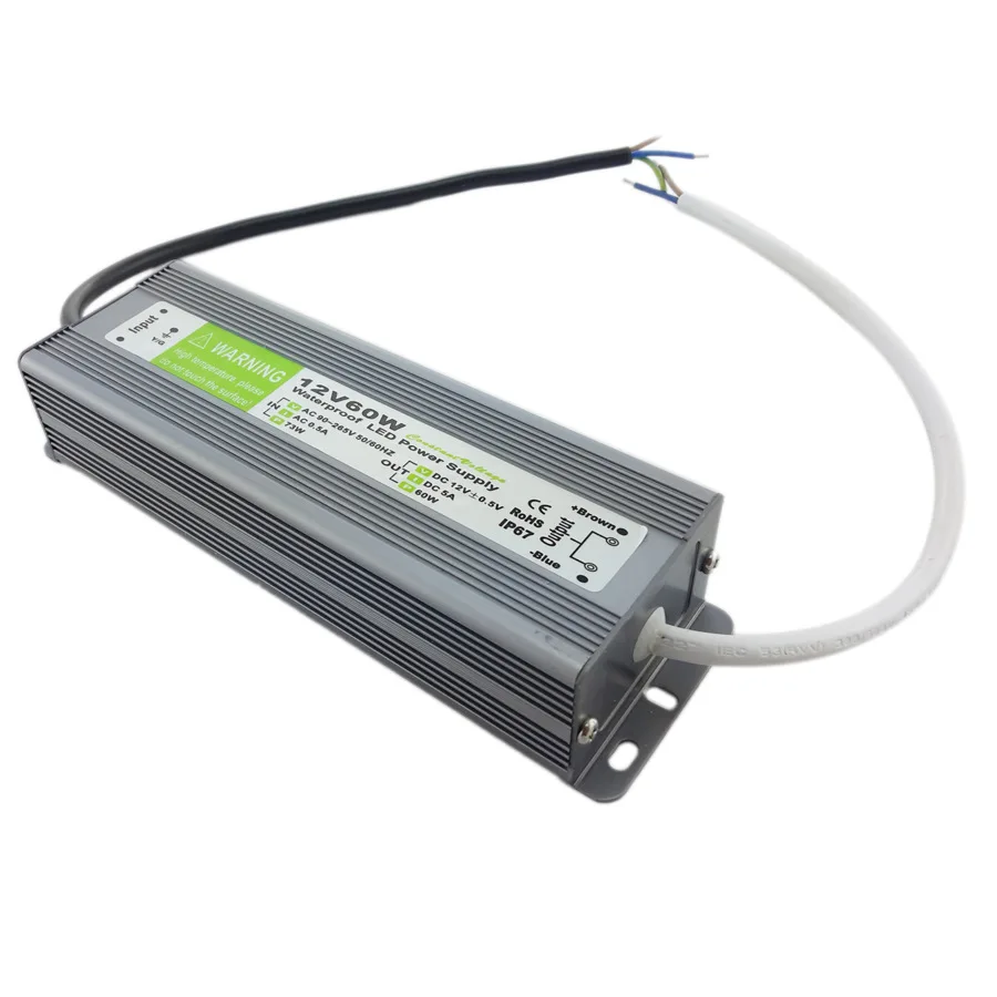 Водонепроницаемый IP67 DC 24v 12V 10A 20A 240W драйвер источника питания импульсный