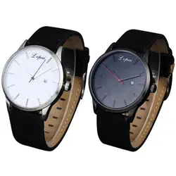 Мужские часы, 1 шт., популярные, с низким ключом, минималистичные, Connotation, кожаные мужские кварцевые наручные часы, Прямая доставка, 2018JUL10