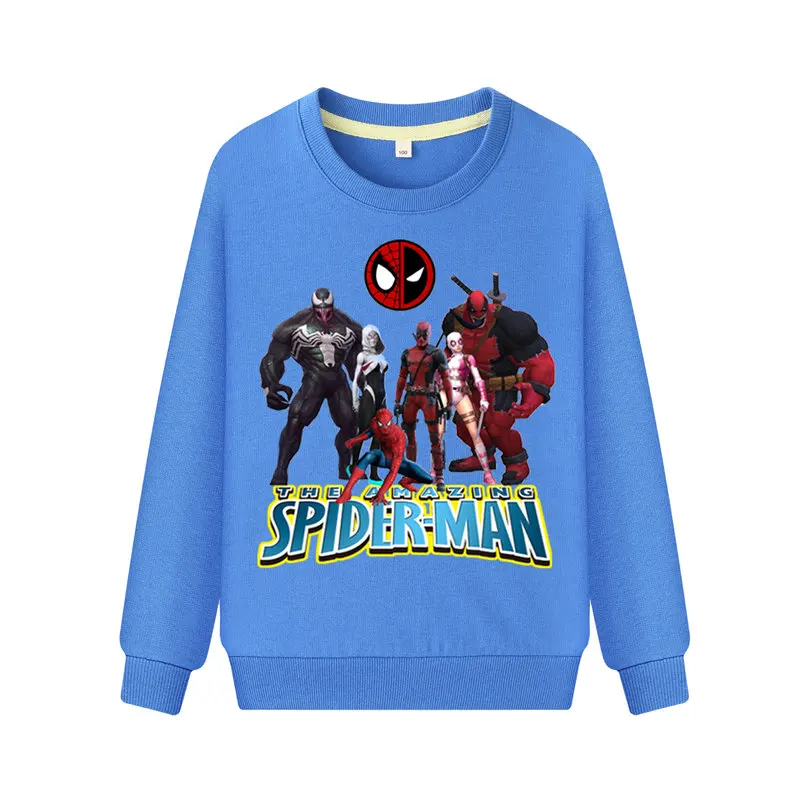 Girl Autumn Spring Cute Pink Hoodies Costume Children Cartoon Spiderman Print Sweatshirts Clothing Kids Boys Casual Hoodie WK130 (4)