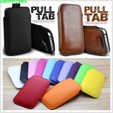 

For iphone 7 plus Universal Pull Tab PU Leather Sleeve Case For Apple iphone 7 6s 6 plus 5s SE 5C 4s Protective Phone Pouch Bag
