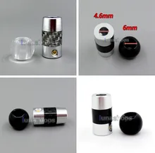 LN005999 1set Full Metal Carbon Headphone Cable Audio Y Splitter Adapter Slider For DIY Custom Cable Dia 4 6mm 6mm