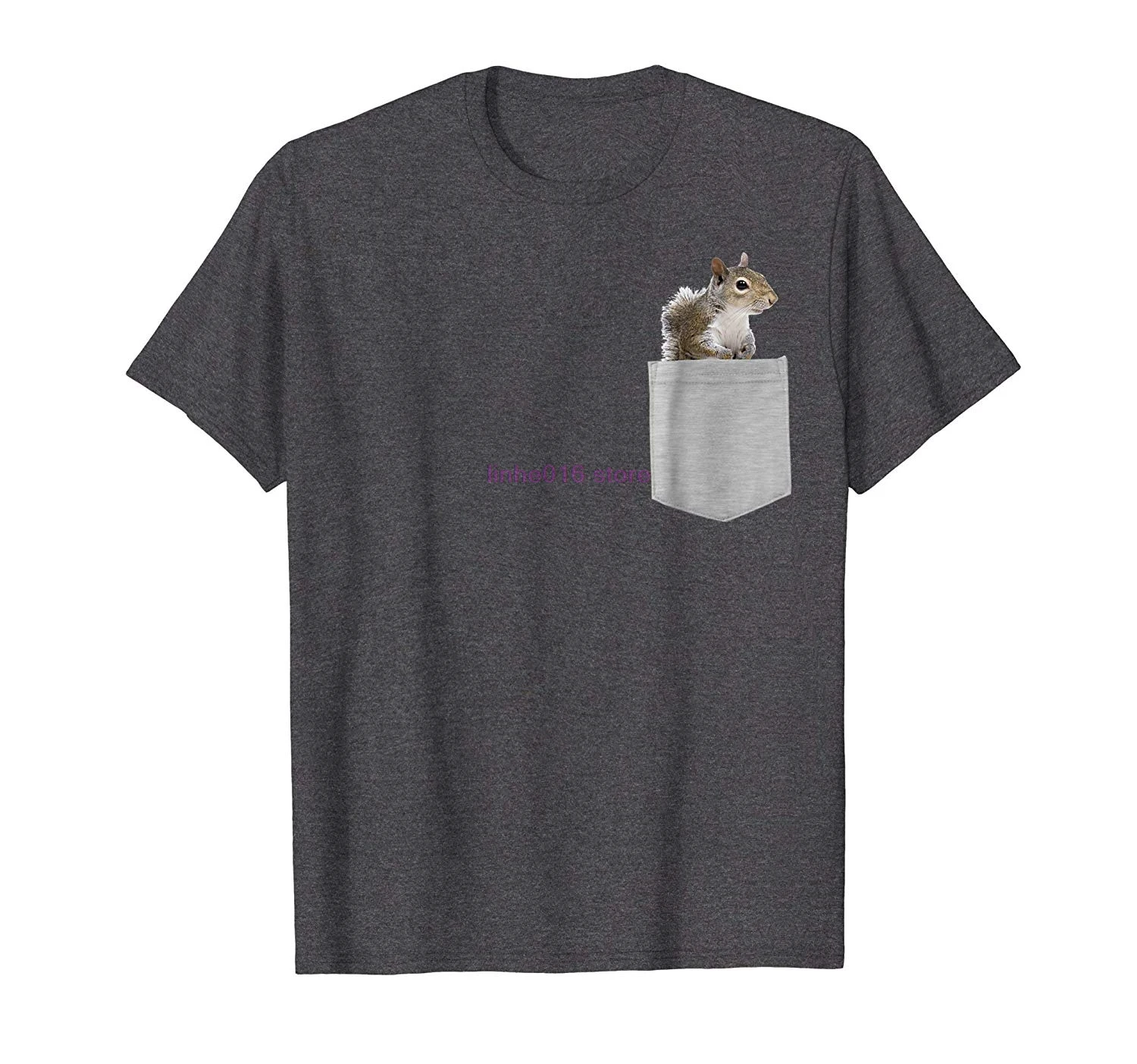 

GILDAN brand men shirt Animal In Your Pocket American Gray Squirrel T Shirt