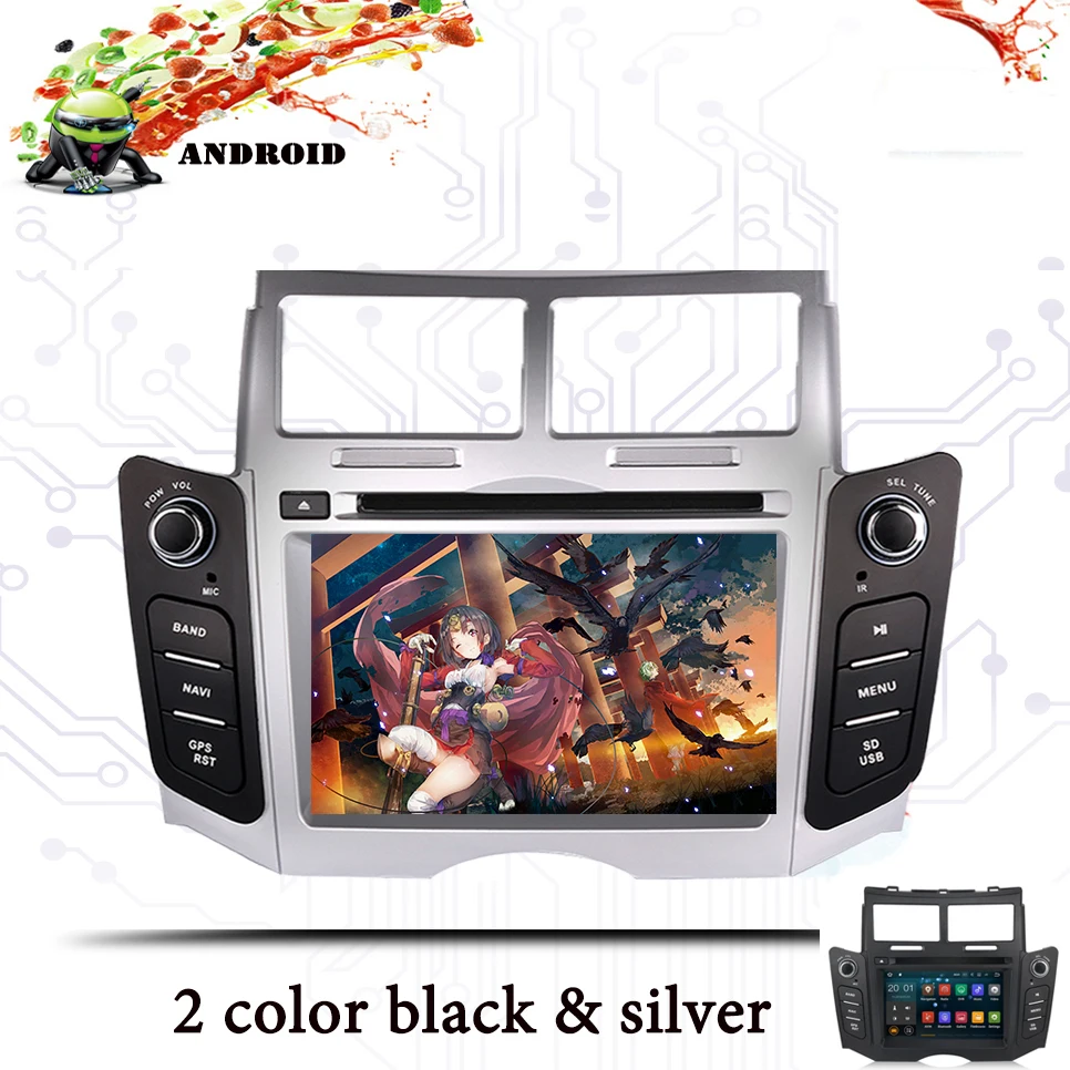 Cheap Android 9.0 HD 1024*600 Fit TOYOTA YARIS 2005 - 2007 08 2009 2010 2011 Car DVD Player Navigation GPS TV 3/4G Radio Tape Recorder 3