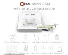 Alpha CAM Mini Smart WiFi FPV Drone White UAV with 4K HD Camera GPS Unmanned Aerial Vehicles GPS