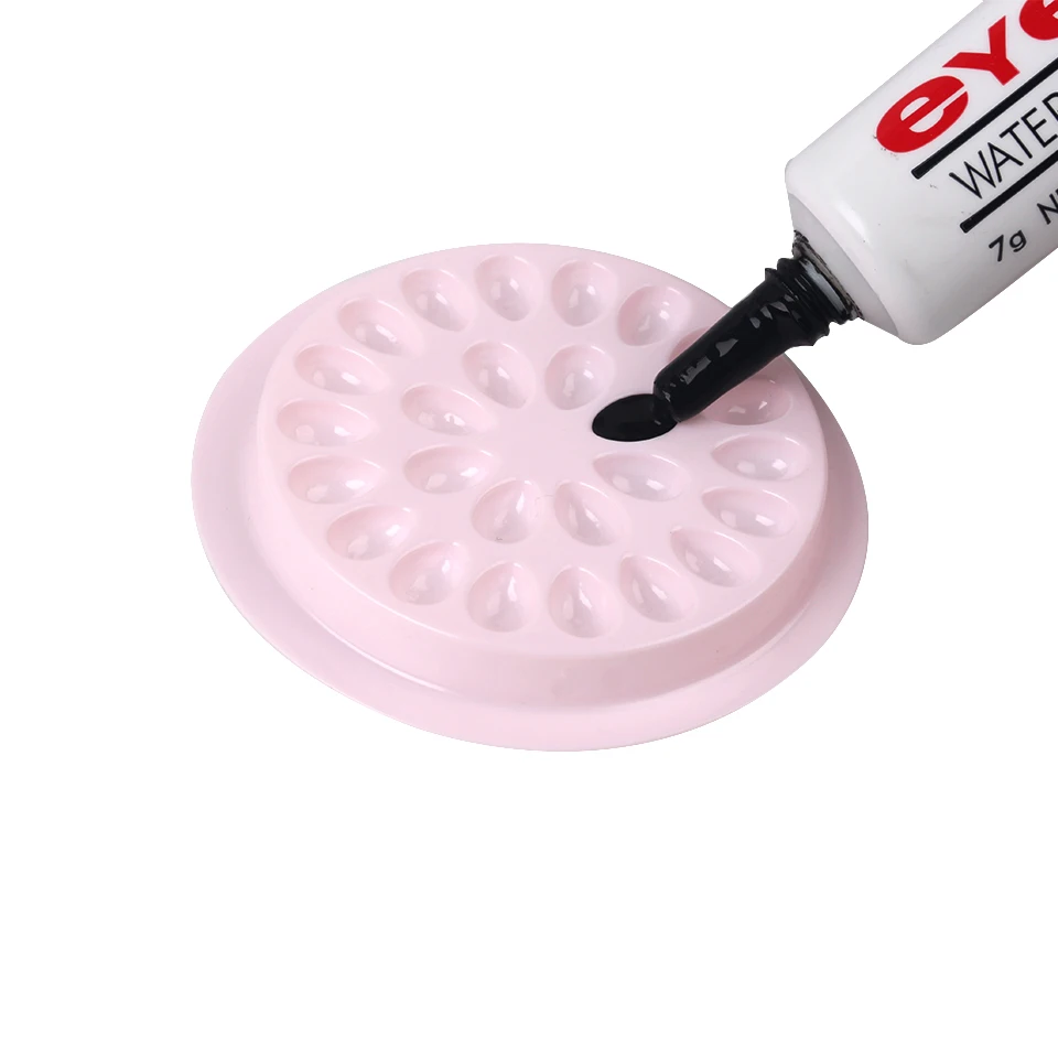 

50/100pcs/Set Eyelashes Extension Large Capacity Pallet Flower Shape Makeup Tool,Convenient Durable Gasket Eyelashes Glue Holder